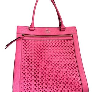Kate Spade Vibrant Pink Perforated Tote